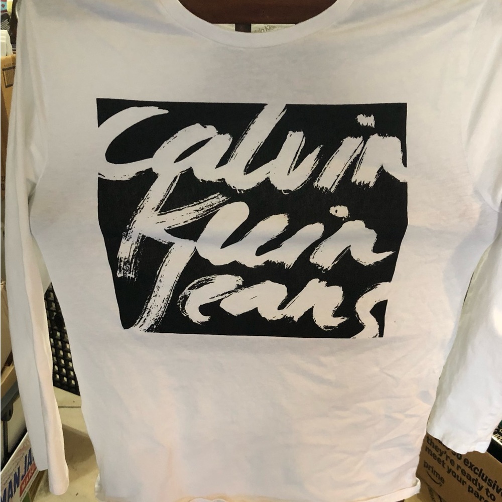 Calvin Klein Jeans Cream Cotton Top